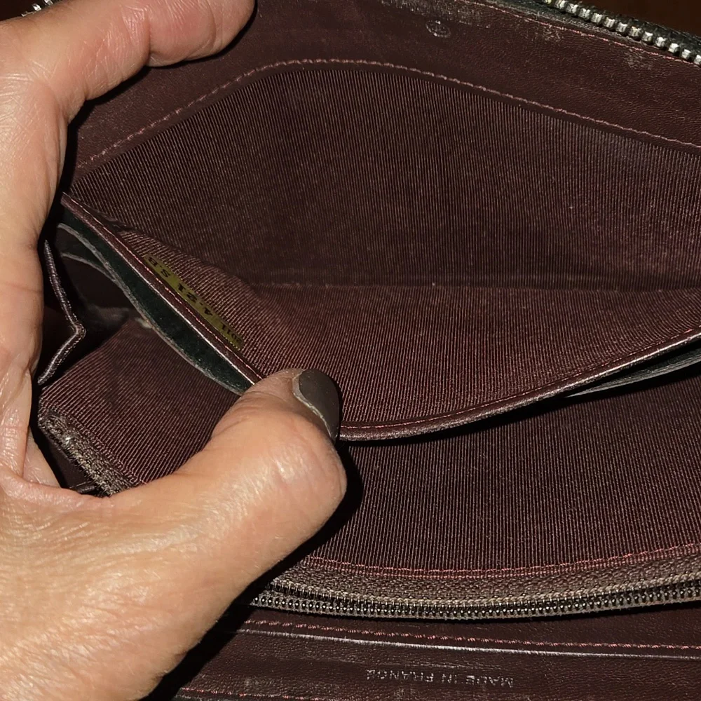 CHANEL Black Calfskin Leather Long Zip Top Wallet Brass Hardware Authentic COA - Picture 8 of 16